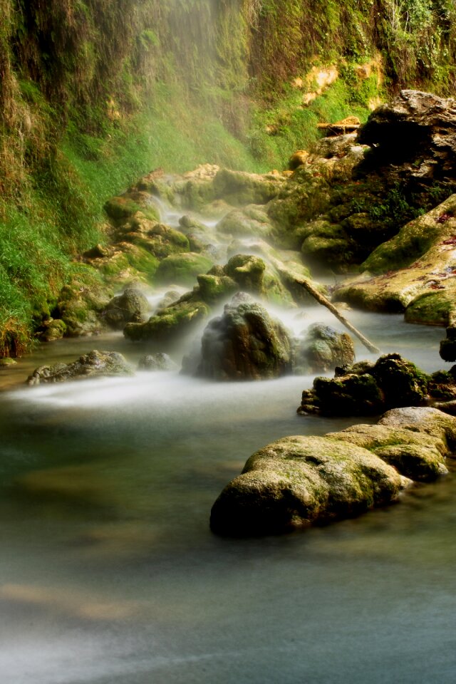 Natural life background flowing water