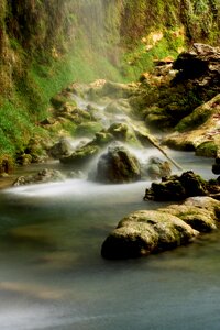 Natural life background flowing water