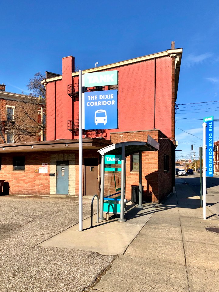 Bus Stop, Pike Street, Mainstrasse Village, Covington, KY 