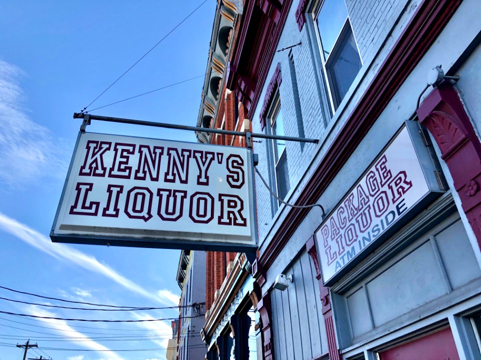 Kenny’s Liquors Sign, Pike Street, Mainstrasse Village, Co… 