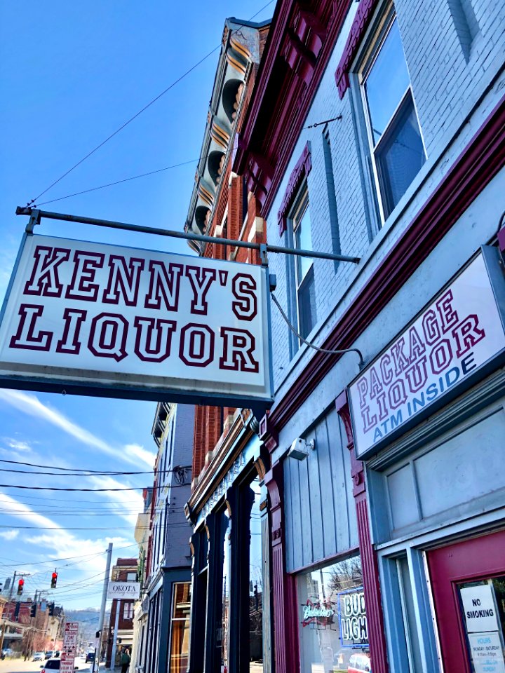 Kenny’s Liquors Sign, Pike Street, Mainstrasse Village, Co… 