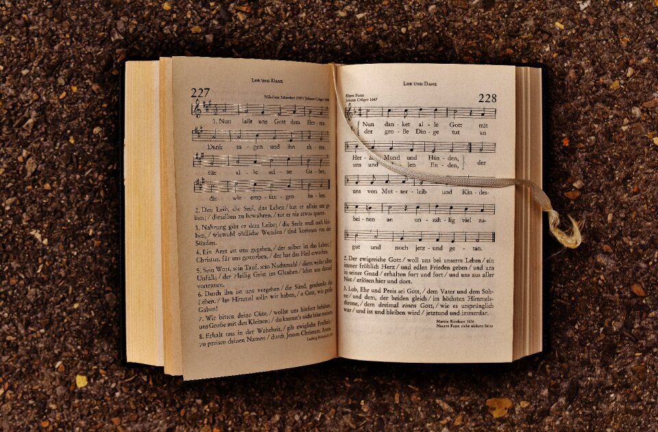 Pitched book pages paper