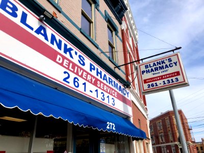 Blank’s Pharmacy Sign, 9th Street, Mainstrasse Village, Co… 