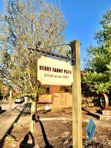 Sign, Henry Farny Park, Banklick Street, Seminary Square, … 
