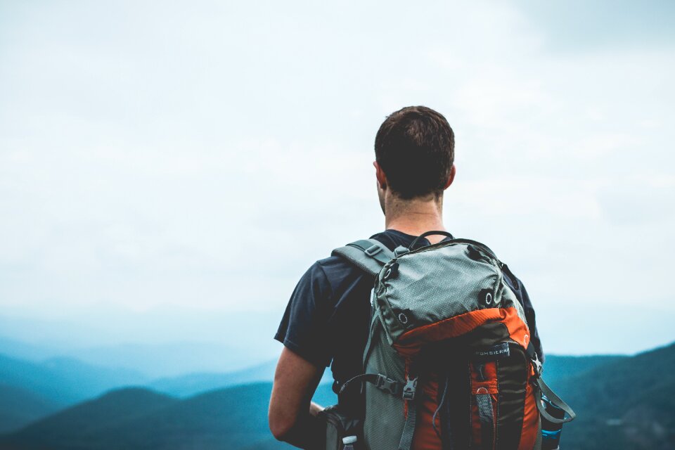 Travelling walking hiking