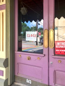 Close Sign, Bakewell Street, Mainstrasse Village, Covingto… 