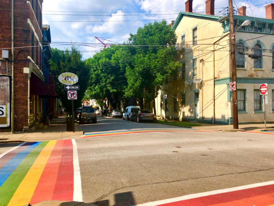 Rainbow Crosswalk, Bakewell Street and 7th Street, Mainstr… 