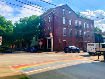 Rainbow Crosswalk, Bakewell Street and 7th Street, Mainstr… 