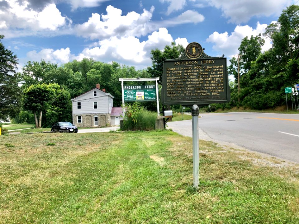 Anderson Ferry Sign and Historical Marker, Constance, KY 
