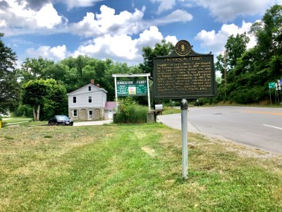 Anderson Ferry Sign and Historical Marker, Constance, KY 