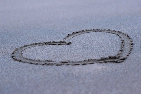 Love sand brushed photo