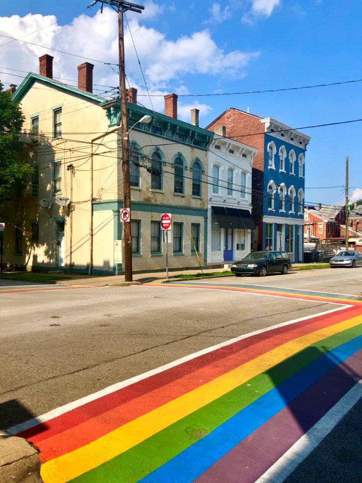 Rainbow Crosswalk, Bakewell Street and 7th Street, Mainstr… 