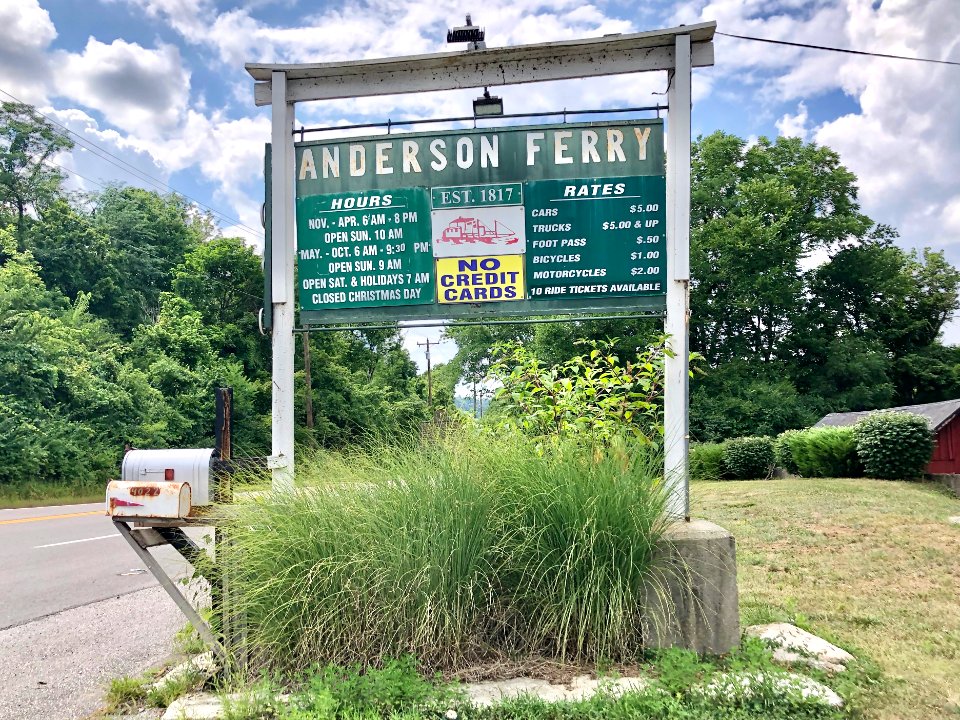 Anderson Ferry Sign, Constance, KY 