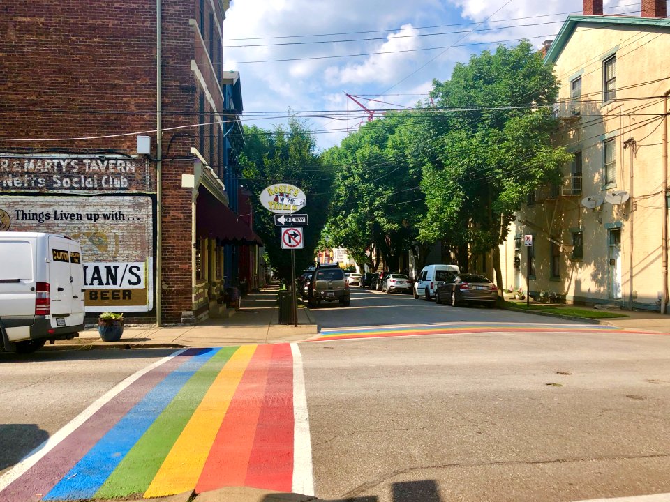 Rainbow Crosswalk, Bakewell Street and 7th Street, Mainstr… 