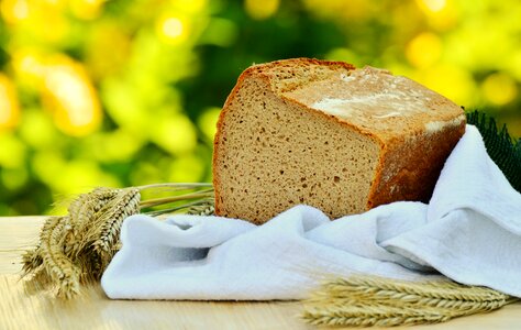 Baked loaf of bread craft photo