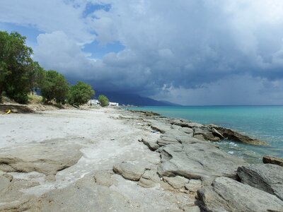 Rain beach blue rain
