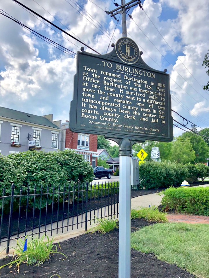 Historical Marker, Burlington, KY 