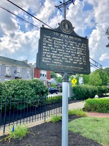 Historical Marker, Burlington, KY 