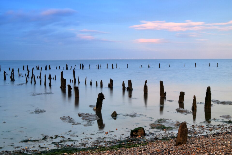 Tranquil blue beach