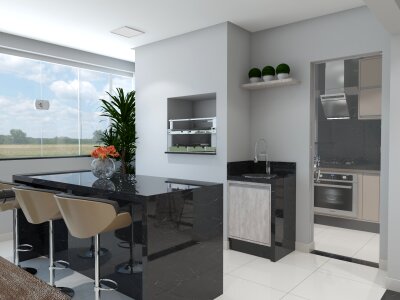 3d render moveis planejados