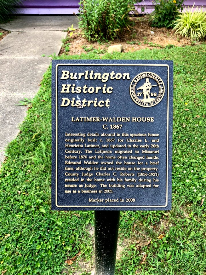 Historical Marker, Latimer-Walden House, Washington Street… 