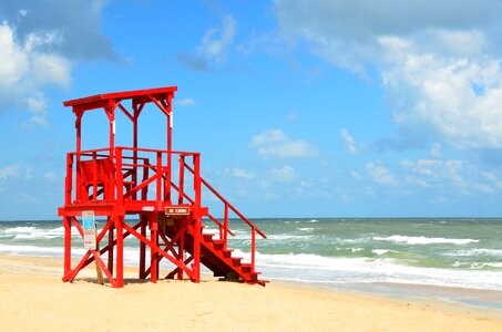 Red beach sand photo