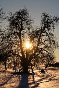 Sun abendstimmung snow