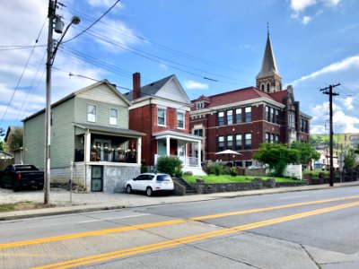 St. John's Catholic Church and Pike Street, Lewisburg, Cov… 