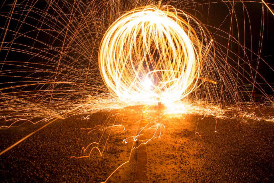 Light long exposure steel wool