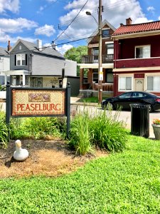 Peaselburg Neighborhood Sign, 19th Street, Peaselburg, Cov… 