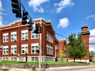 St. Augustine Catholic School and Church, Peaselburg, Covi… 