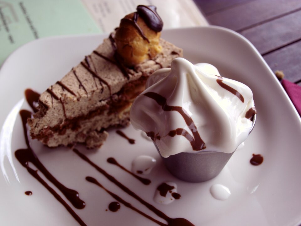 Cream chocolate sauce tasty