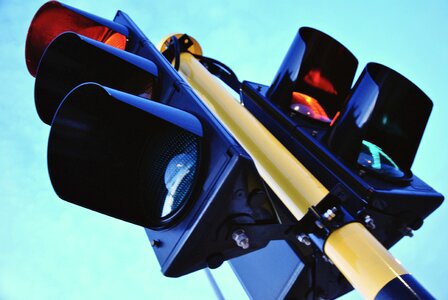 Traffic light traffic blue