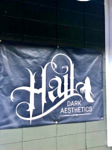 Hail Dark Aesthetics Sign, Main Street, Mainstrasse Villag… 