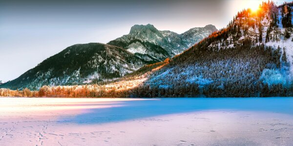 Austria lake frozen photo