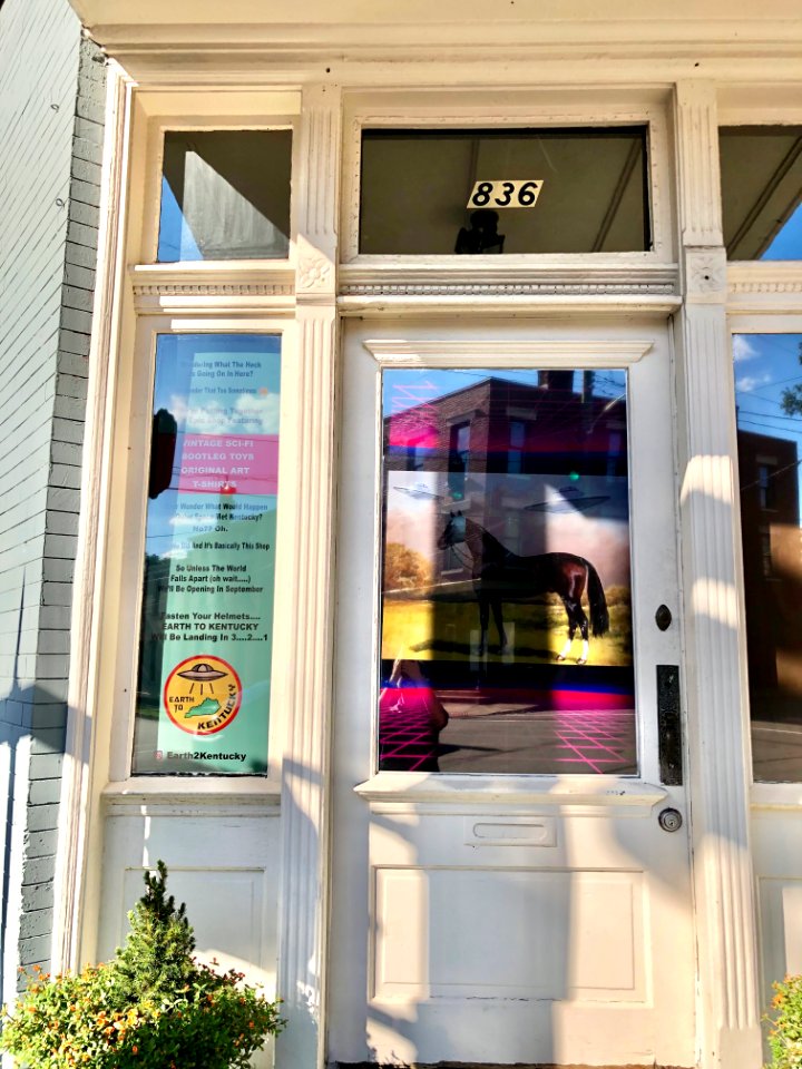 Earth to Kentucky Sign, Main Street, Mainstrasse Village, … 