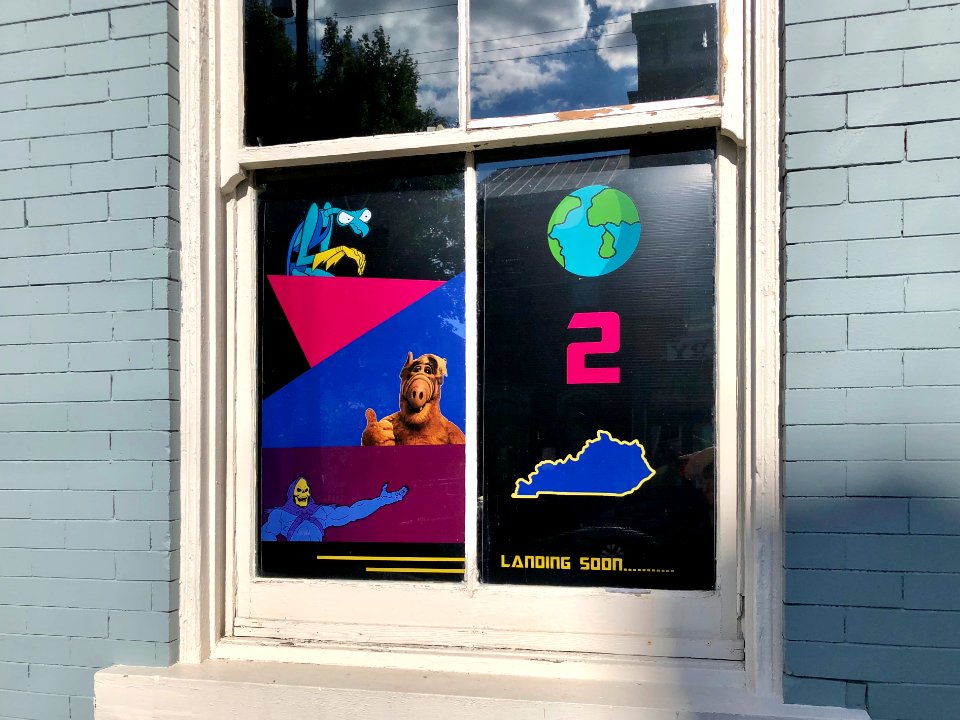 Earth to Kentucky Sign, Main Street, Mainstrasse Village, … 