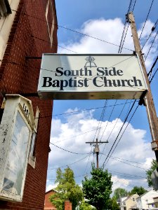Sign, South Side Baptist Church, Holman Street, Westside, … 