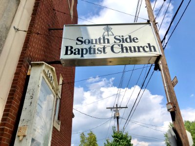Sign, South Side Baptist Church, Holman Street, Westside, … 