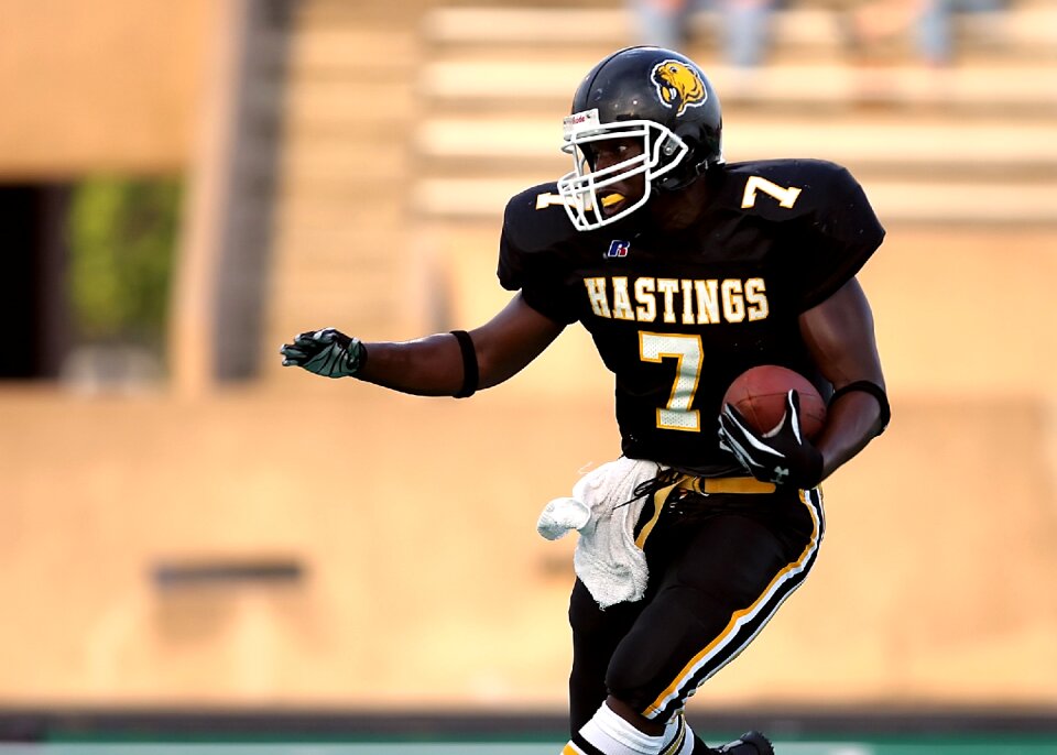 Athlete sport american football player