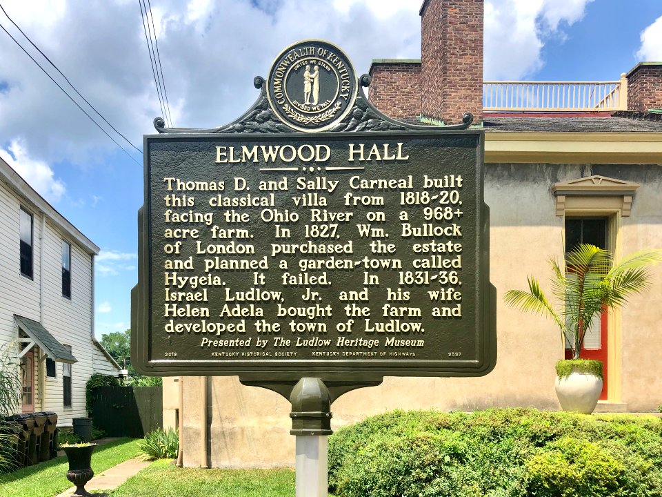 Historical Marker, Elmwood Hall, Forest Avenue, Ludlow, KY… 