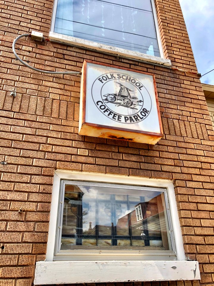 Folk School Coffee Parlor Sign, Elm Street, Ludlow, KY 