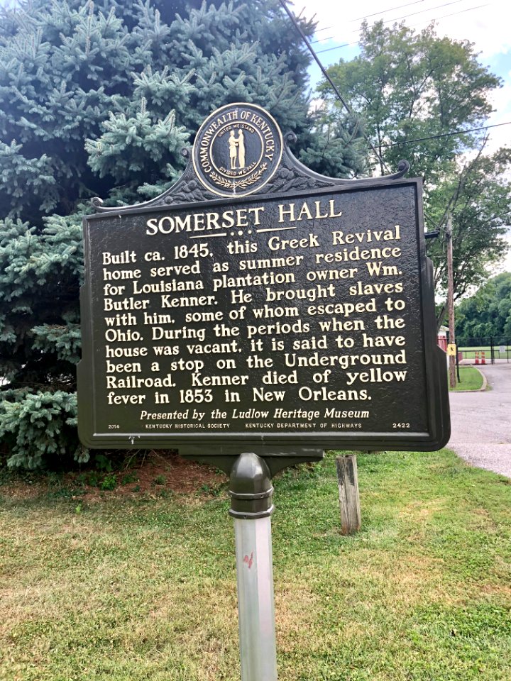 Historical Marker, Somerset Hall, Somerset Street, Ludlow,… 