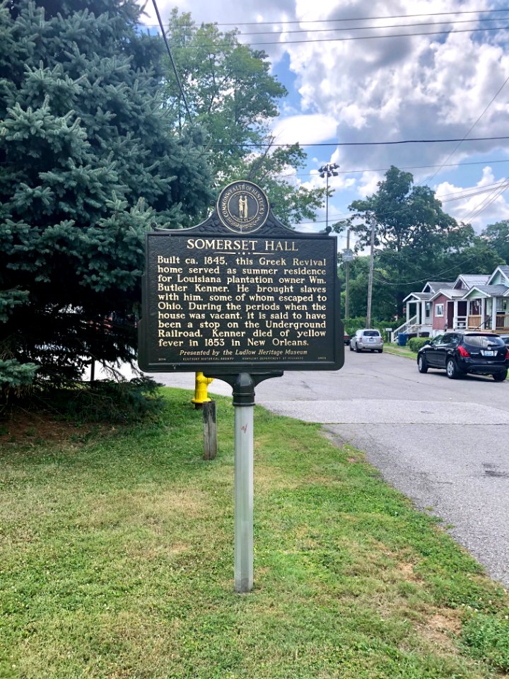 Historical Marker, Somerset Hall, Somerset Street, Ludlow,… 