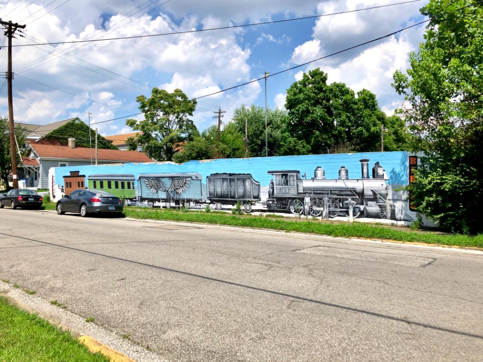 Train Mural, Davies Street, Ludlow, KY 