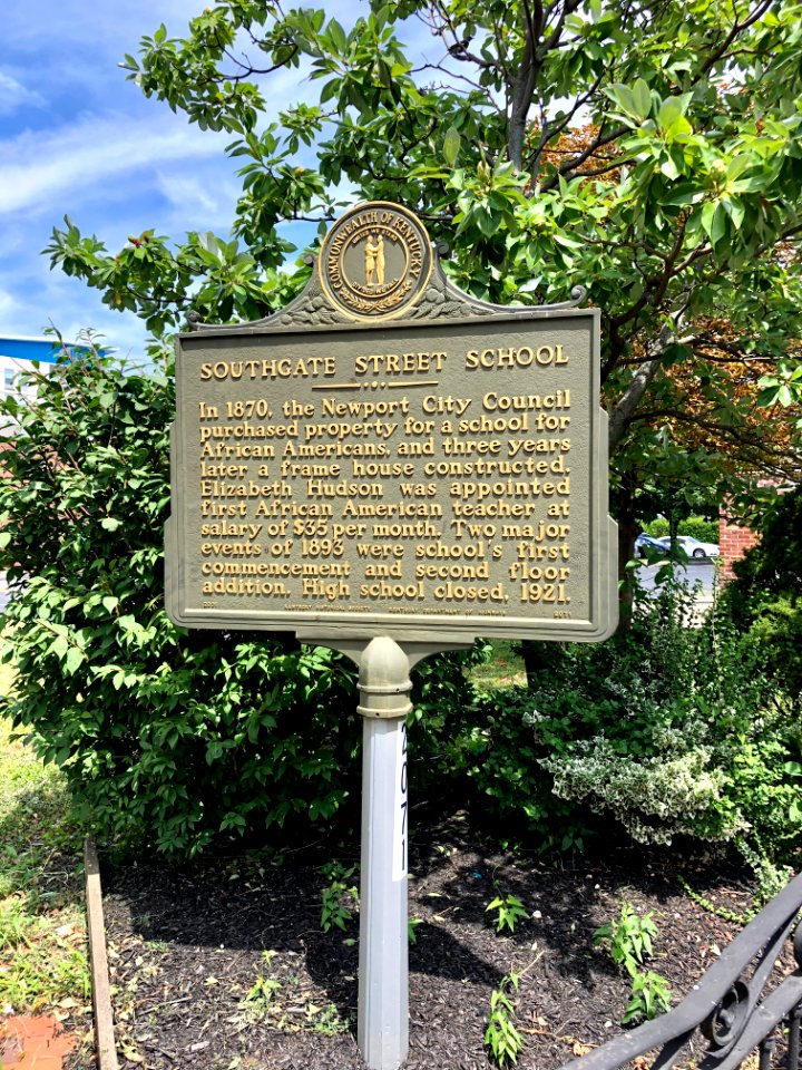Historical Marker, Old Southgate Street School, Taylors La… 