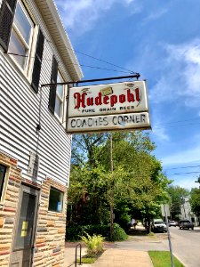 Coaches Corner Hudepohl Beer Sign, 6th Street, Taylors Lan… 