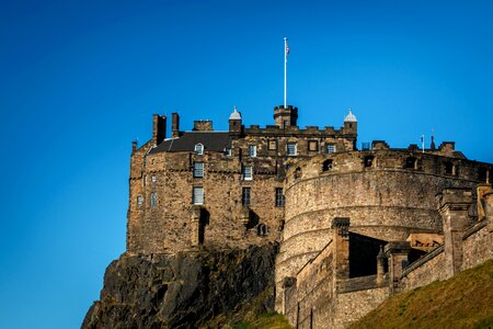 Scotland scottish castle blue sky photo