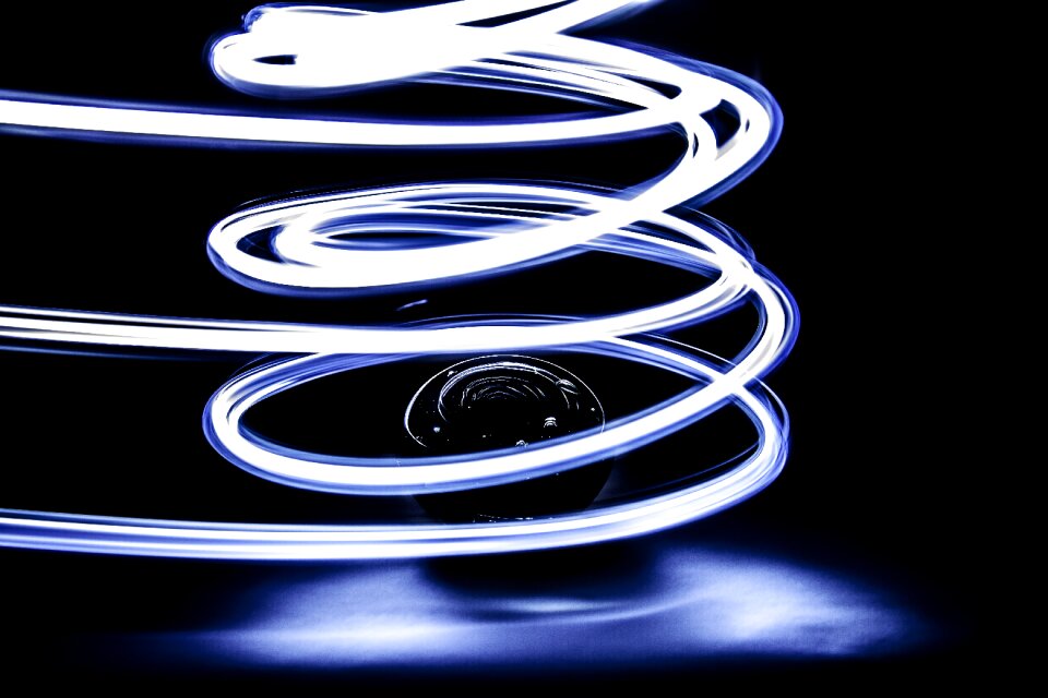Long exposure led blue