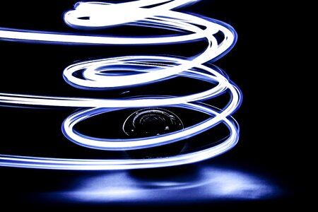 Long exposure led blue